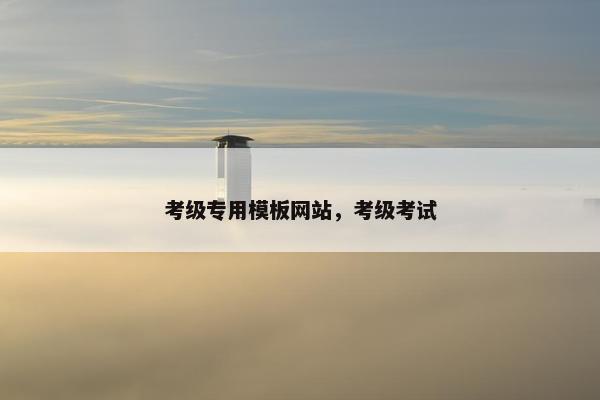 考级专用模板网站，考级考试
