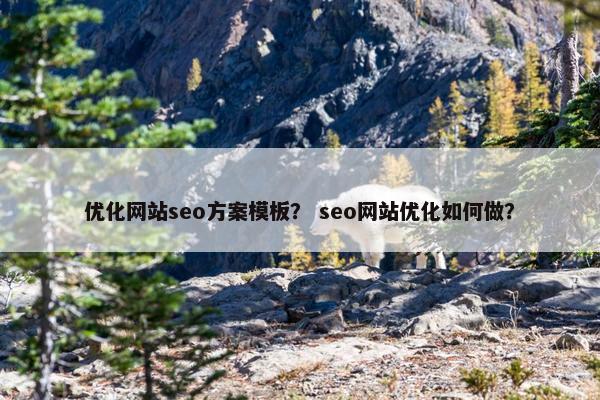 优化网站seo方案模板？ seo网站优化如何做？
