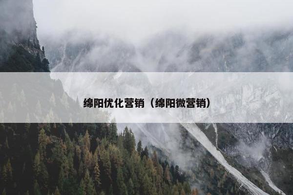 绵阳优化营销（绵阳微营销）