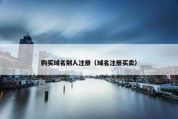 购买域名别人注册（域名注册买卖）