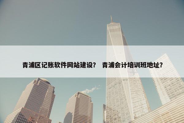 青浦区记账软件网站建设？ 青浦会计培训班地址？