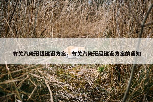有关汽修班级建设方案，有关汽修班级建设方案的通知