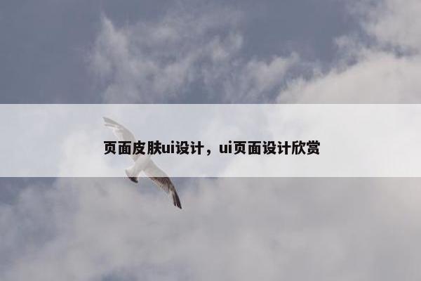 页面皮肤ui设计，ui页面设计欣赏