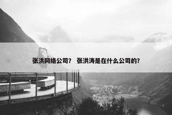 张洪网络公司？ 张洪涛是在什么公司的？