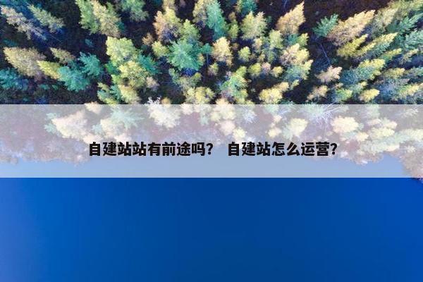 自建站站有前途吗？ 自建站怎么运营？