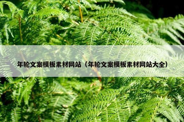 年轮文案模板素材网站（年轮文案模板素材网站大全）
