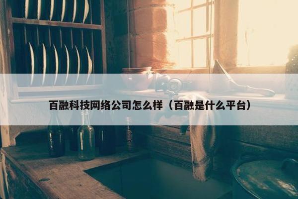 百融科技网络公司怎么样（百融是什么平台）