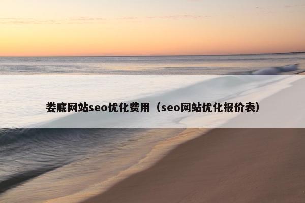 娄底网站seo优化费用（seo网站优化报价表）