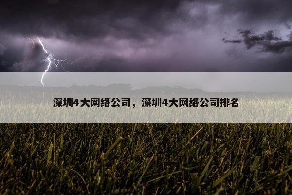深圳4大网络公司，深圳4大网络公司排名