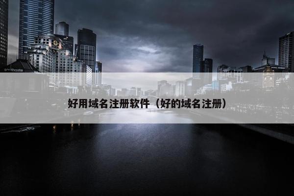 好用域名注册软件（好的域名注册）