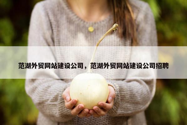 范湖外贸网站建设公司，范湖外贸网站建设公司招聘