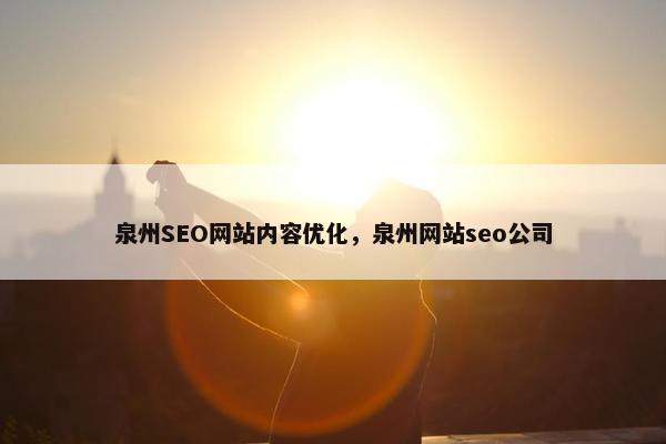 泉州SEO网站内容优化，泉州网站seo公司