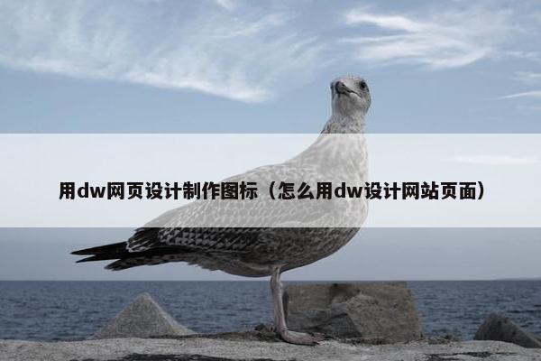 用dw网页设计制作图标（怎么用dw设计网站页面）