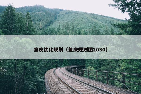 肇庆优化规划（肇庆规划图2030）