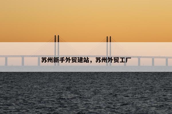 苏州新手外贸建站，苏州外贸工厂