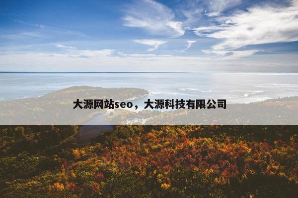 大源网站seo，大源科技有限公司