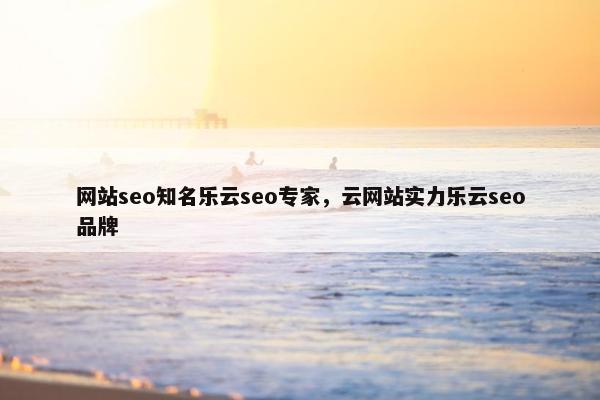 网站seo知名乐云seo专家，云网站实力乐云seo品牌