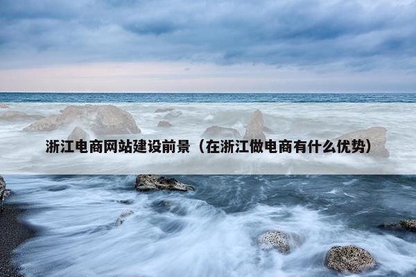 浙江电商网站建设前景（在浙江做电商有什么优势）