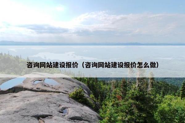 咨询网站建设报价（咨询网站建设报价怎么做）
