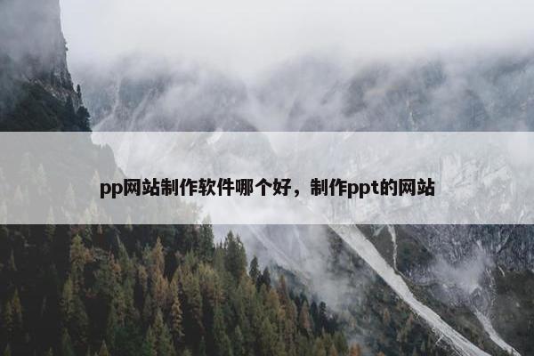 pp网站制作软件哪个好，制作ppt的网站
